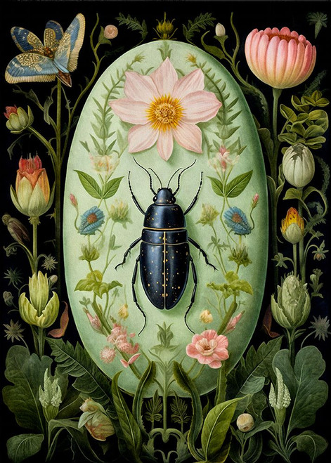 Botanical Beetles 5 Poster Print - Dutch Lady The