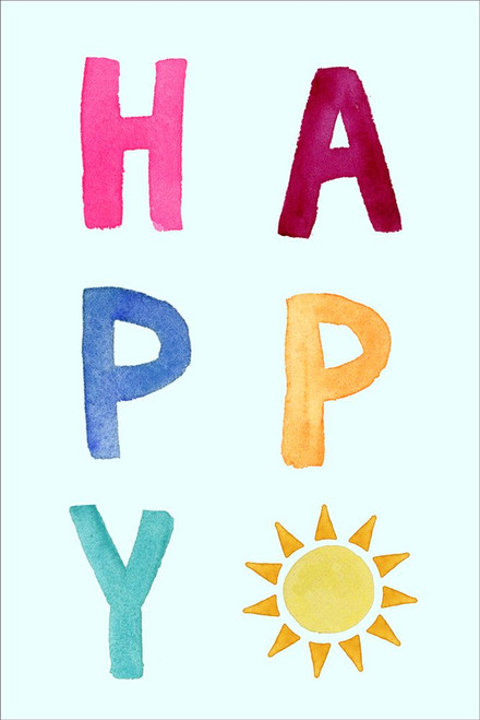Happy Poster Print - Rose Design Corinne