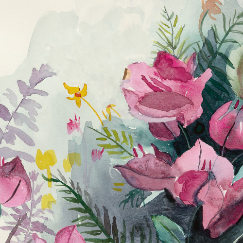 Bougainvillea Garden II Poster Print - Q Jacob