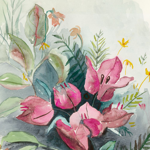 Bougainvillea Garden I Poster Print - Q Jacob