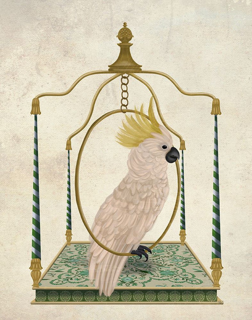 White Cockatoo on Swing Poster Print - Funky Fab