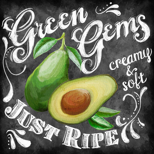 Chalkboard Avocado Poster Print - Licensing Studio Art (24 x 24)