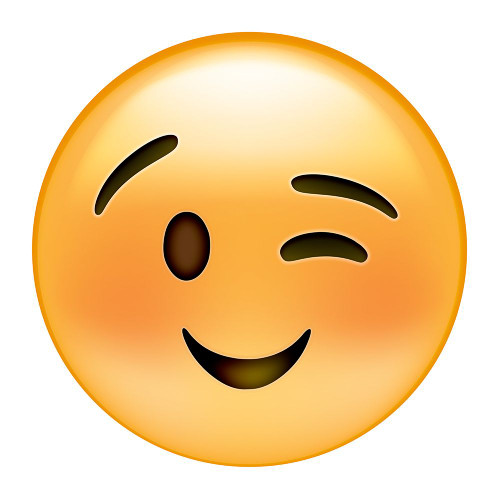 emoji wink small smile Poster Print - Ali Lynne