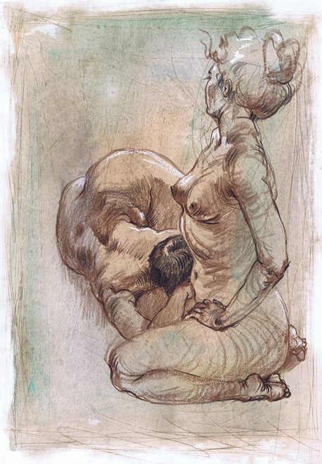 Embracing Ethereal Form Poster Print - Samira Yanushkova (24 x 34)
