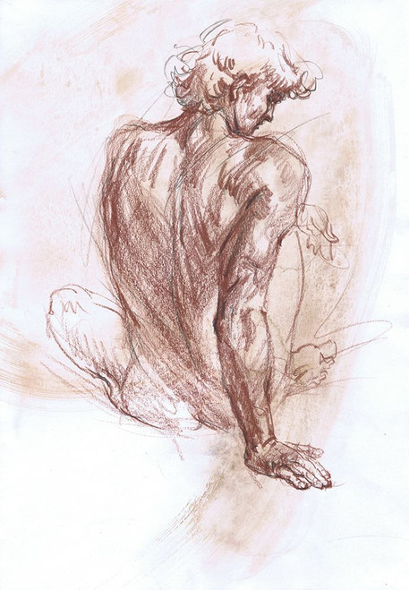 Serenade of Apollo - Male Sketches Poster Print - Samira Yanushkova (17 x 24)