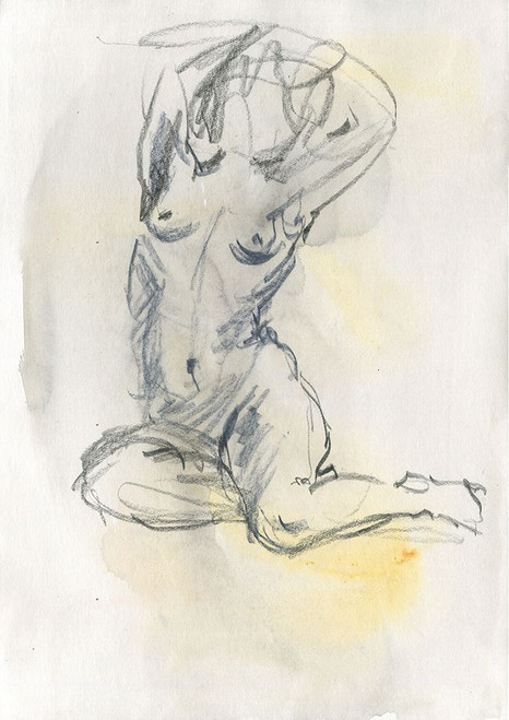 Nude sketch Poster Print - Samira Yanushkova