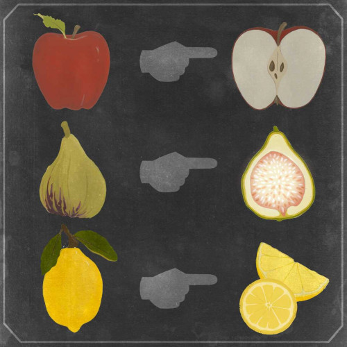 Blackboard Fruit II Poster Print - Studio Vision