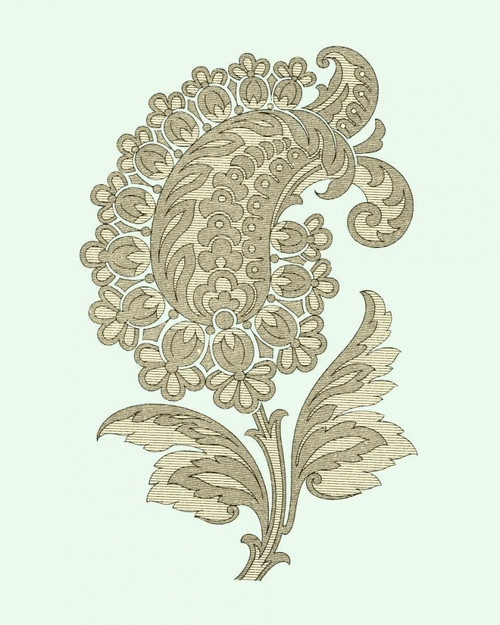 Celadon Floral Motif II Poster Print - Studio Vision