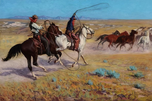 Fading Horses Poster Print - Richard Lorenz