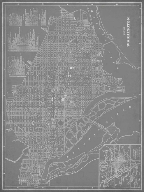 City Map of Washington, D.C. Poster Print - Studio Vision