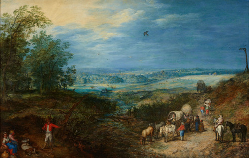 Landscape with Peasants  Poster Print by Jan Brueghel The Elder