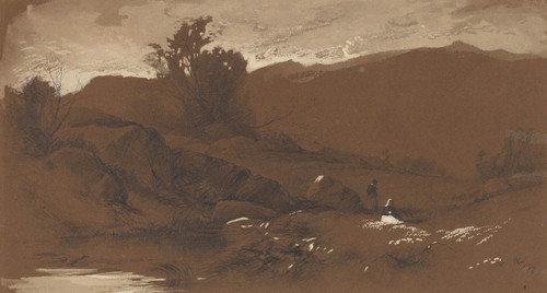 Figures in a Landscape  Poster Print by William Hart