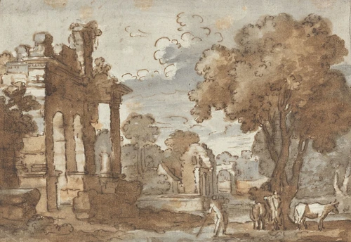 Landscape Poster Print by Style of Claude Lorrain