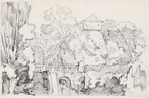 The Water Organ in the Gardens of the Villa d‚ÄôEste,Tivoli  Poster Print by Joseph-Marie Vien
