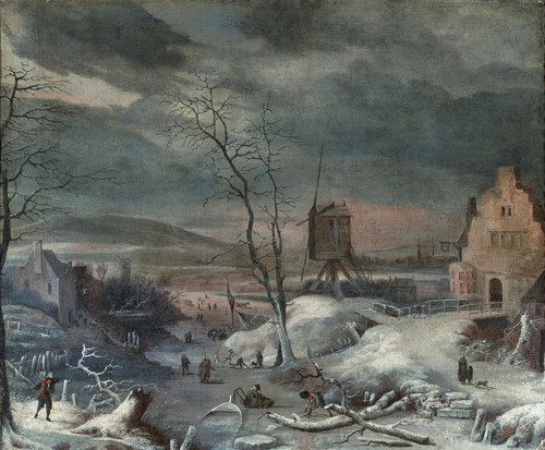Winter landscape Poster Print by Jan Griffier