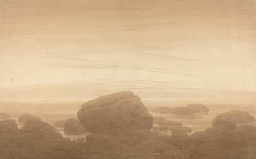 Mondaufgang √É¬ºber einsamem Ufer Poster Print by Caspar David Friedrich