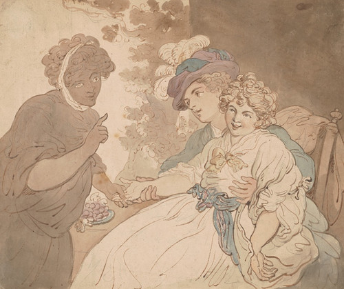 The fortune teller  Poster Print by Thomas Rowlandson