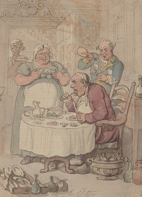 The glutton  Poster Print by Thomas Rowlandson