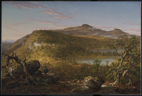 A View of the Two Lakes and Mountain House, Catskill Mountains, Morning Poster Print by Thomas Cole