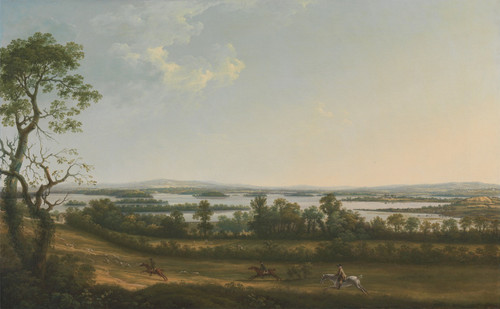 Lough Erne from Knock Ninney, with Bellisle in the distance, County Fermanagh, Ireland Poster Print by Thomas Roberts