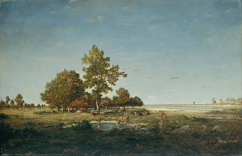 Landscape with a clump of trees Poster Print by Th√©odore Rousseau