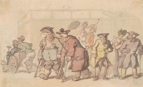 Scene at Bath  Poster Print by Thomas Rowlandson