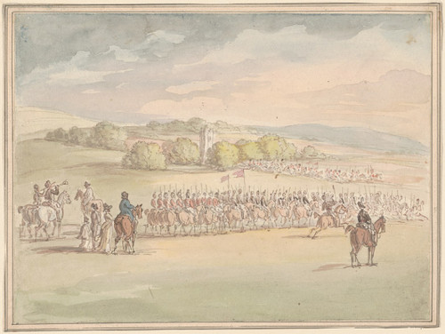 Military review  Poster Print by Thomas Rowlandson