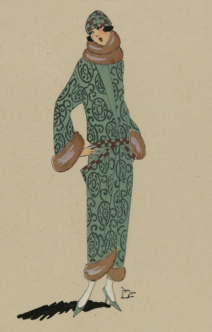 FRILEUSE. √¢‚Ç¨‚Äú Tr√É¬®s √É¬©l√É¬©gant manteau√¢‚Ç¨¬¶  Poster Print by Anonymous