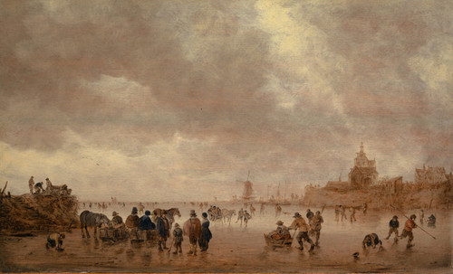 Winter Pleasures on the Merwede  Poster Print by Jan van Goyen
