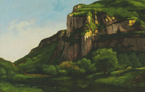 Rocks at Mouthier Poster Print by Gustave Courbet