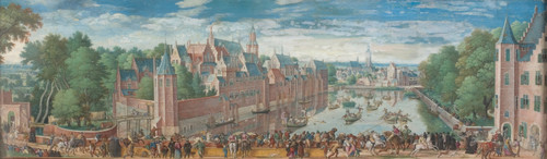 √¢‚Ç¨ÀúThe Goose Game√¢‚Ç¨‚Ñ¢ on the Vijvar at the Hague  Poster Print by Hans Bol