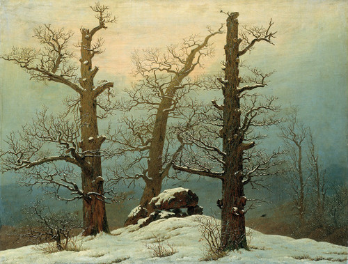Cairn in Snow Poster Print by Caspar David Friedrich