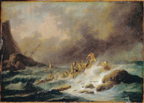 A Shipwreck Poster Print by Claude-Joseph Vernet