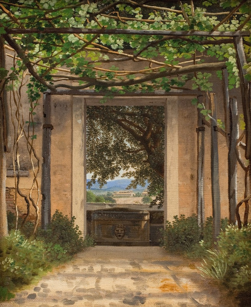 A Pergola, Italy  Poster Print by Christoffer Wilhelm Eckersberg