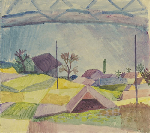 View of Hilterfingen  Poster Print by August Macke
