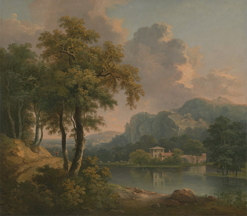 Wooded Hilly Landscape Poster Print by Abraham Pether