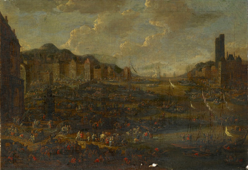 Seaport II Poster Print by Adriaen Frans Boudewijns