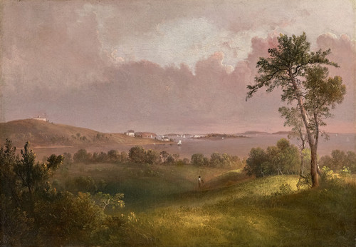 View of Boston Harbor from Dorchester Heights  Poster Print by Thomas Doughty