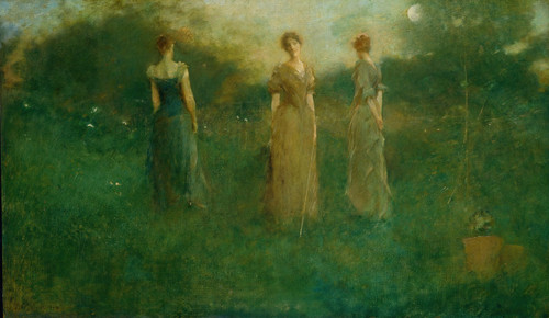 In the Garden Poster Print by Thomas Wilmer Dewing