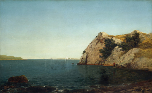 Beacon Rock,Newport Harbor  Poster Print by John Frederick Kensett