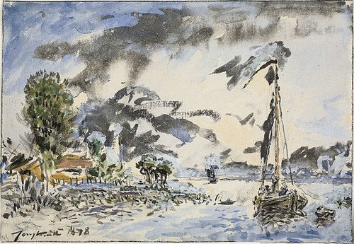 Fishing Boat  Poster Print by Johan Barthold Jongkind