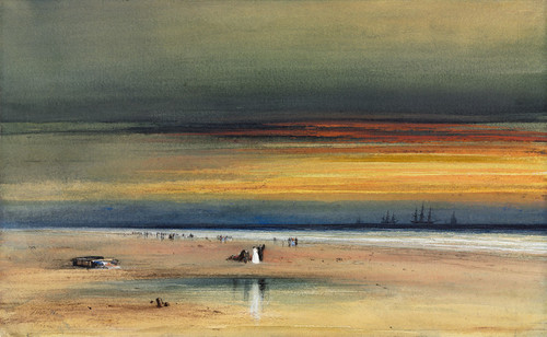 Beach Scene at Sunset  Poster Print by James Hamilton