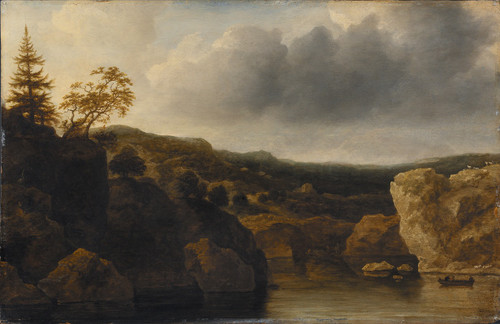 Shore with Steep Cliffs  Poster Print by Allaert van Everdingen