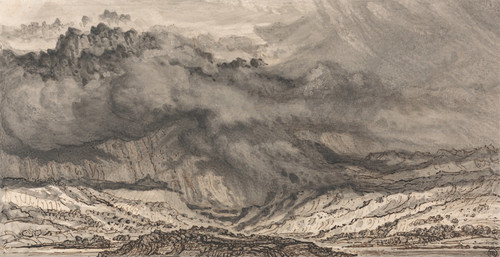 Snowdon, an Approaching Storm  Poster Print by James Ward