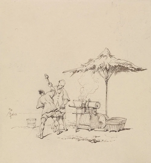 A Forge  Poster Print by George Chinnery