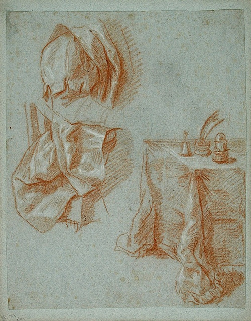 Study of a Man Seated at a Table  Poster Print by Anonymous