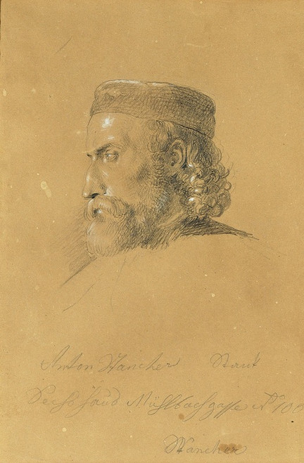 Kopfstudie. Poster Print by Johann Peter Krafft