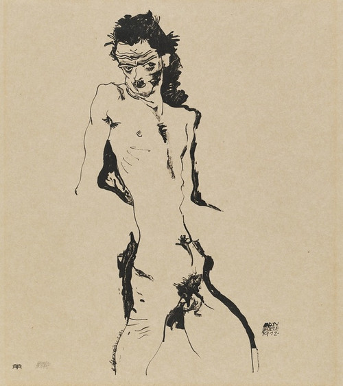 Male nude   Poster Print by Egon Schiele