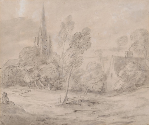A Church in a Wooded Landscape  Poster Print by Thomas Gainsborough
