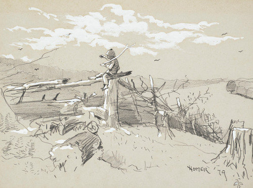 Boy with a Stick  Poster Print by Winslow Homer